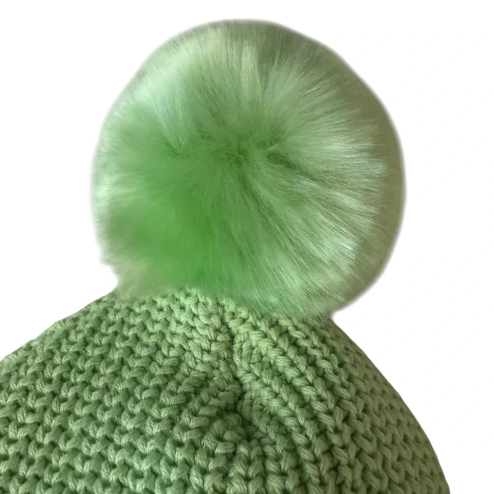 NWT Disney Love Your Melon Princess Tiana Kids Beanie Pom Hat Green Teal Cream